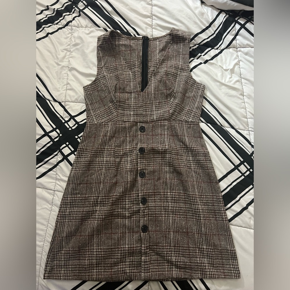 Plaid vest dress